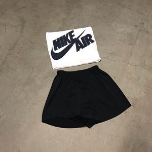 nike tube top and shorts